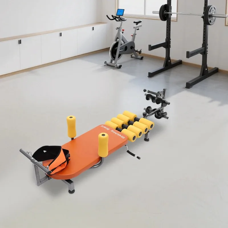 286.6LBS Load Back Stretch Bench 4.76-5.91ft Adjustable Length Spinal Decompression Traction Device for Home Office