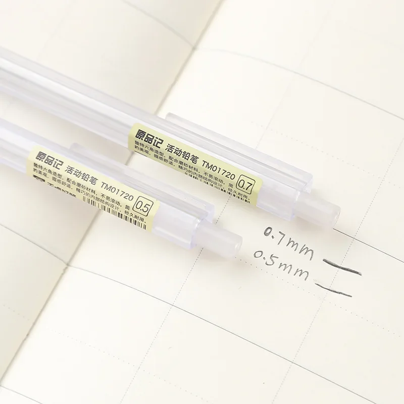 Mechanical Pencils With Refills Set 0.5/0.7mm 2H/2B/HB Transparent Drafting Writting Mechanical Pencil School Office Stationery