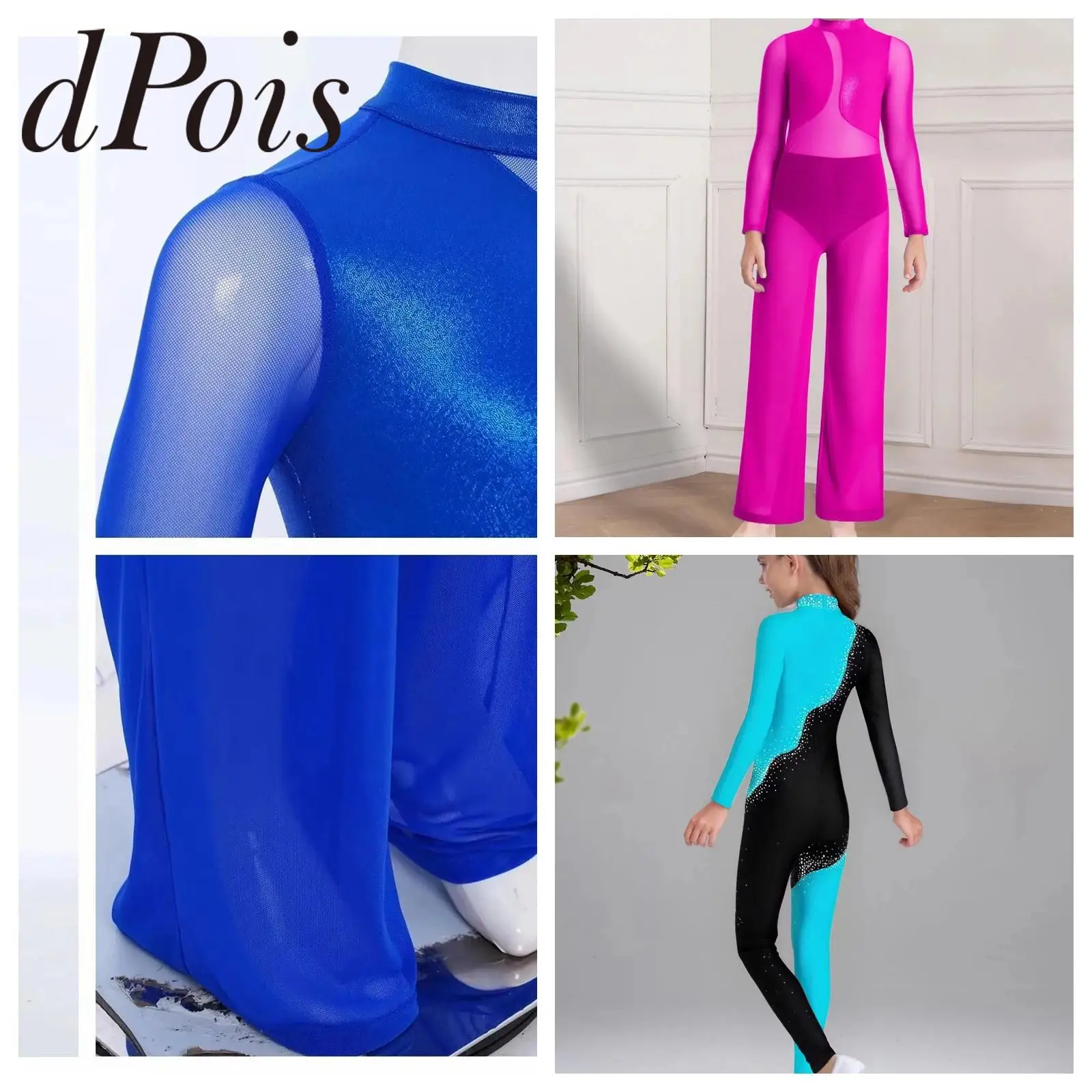 بدلة يوجا لعام 2025 للفتيات وحدة رقص الباليه للأطفال لباس ضيق للتزلج على الجليد الفني للأطفال ملابس الجمباز الإيقاعي