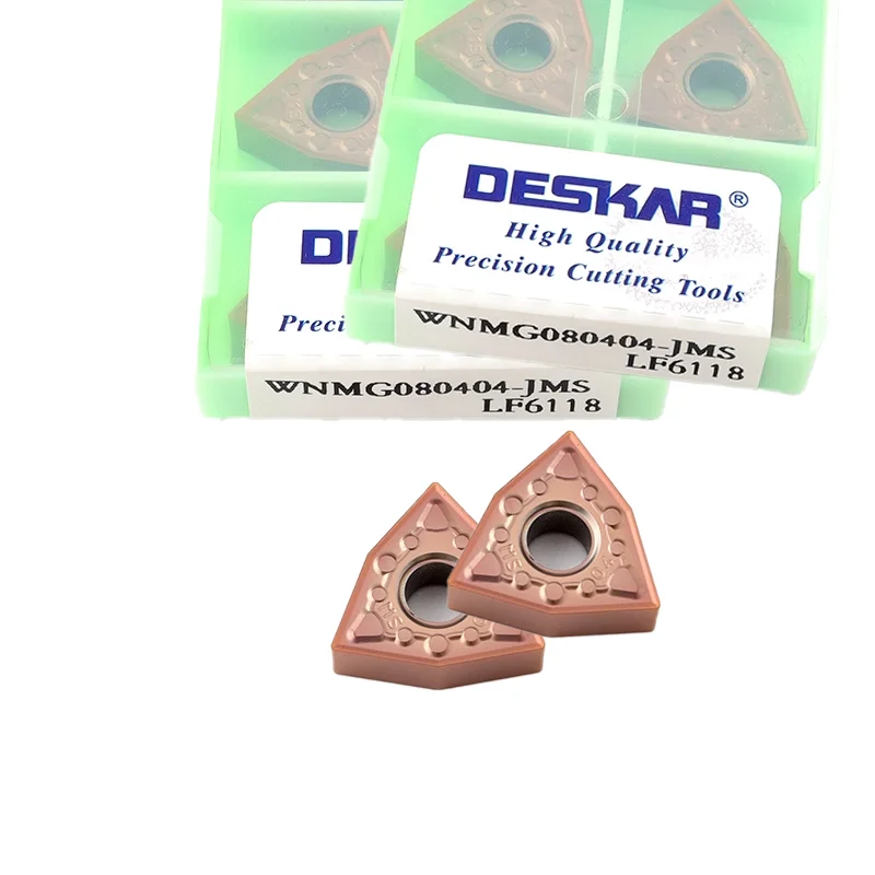 

DESKAR Carbide Inserts WNMG080404-JMS WNMG080408-JMS LF6118 LF6018 LF6018S CNC Lathe Turning Tool For processing stainless steel