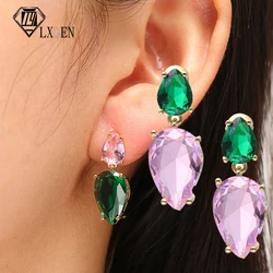 LXOEN Trendy Water Drop Earrings for Women Bohemian Earrings Geometric Drop Earring 2021 Brincos Female Fashion Jewelry Gift