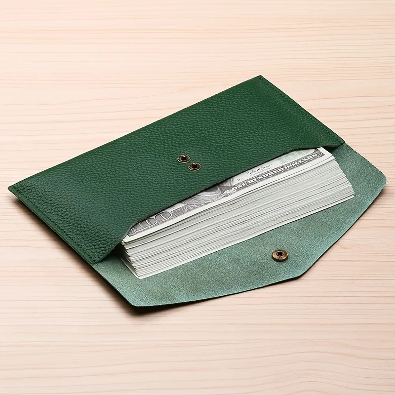 

Женский длинный кошелек, вместительный органайзер для денег, уникальный и стильный кошелек для монет, органайзер-конверт из натуральной мягкой кожи