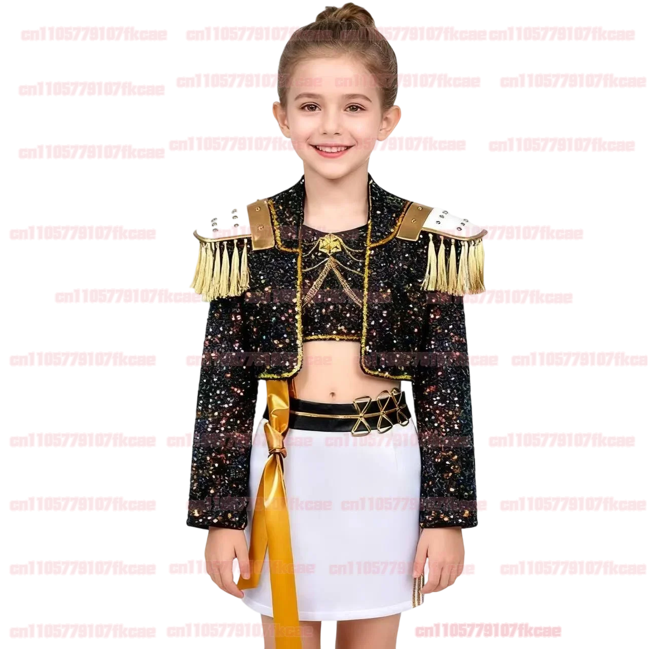 Costume da demone Kpop Anime RUMI per bambini Huntrix Mira Sexy Ninja nero dorato tuta per ragazze Goth Halloween Outfit