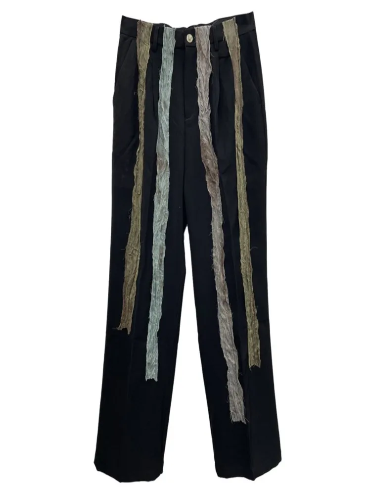 Dark Retro Distressed Suit Pants Men and Women All-Match Casual