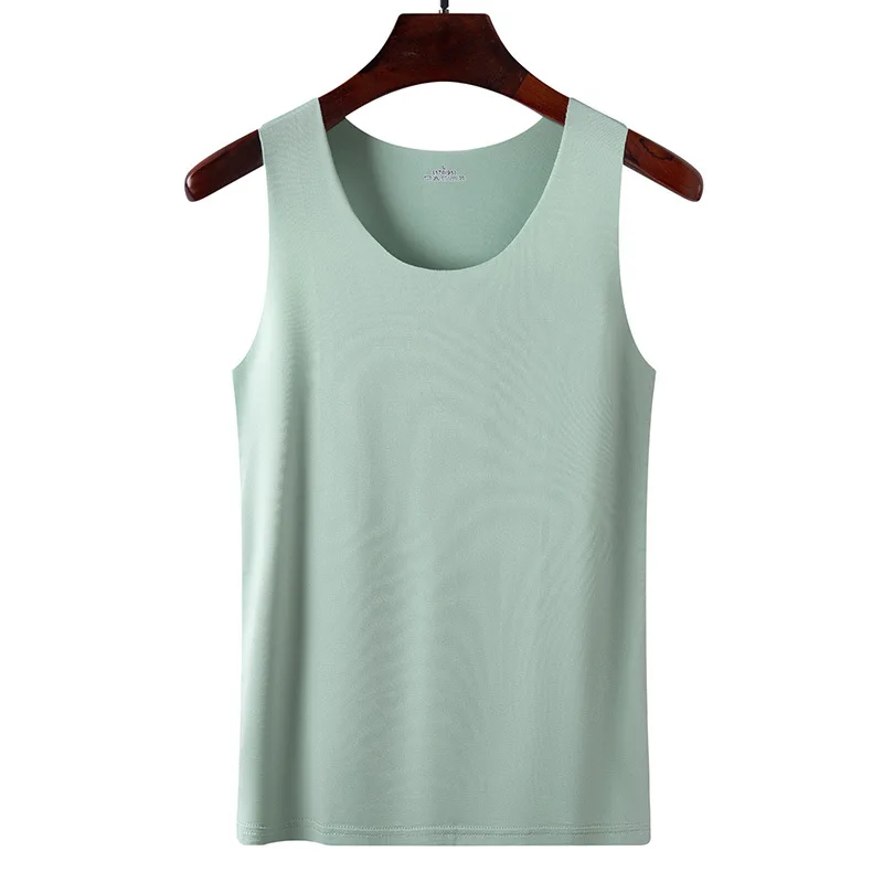 1pcs Summer Women Men Thin Tank Tops Seamless Ice Silk Vest Undershirt Underwear Students Korean-Style Slim Vest Sleeveless Tops image 5
