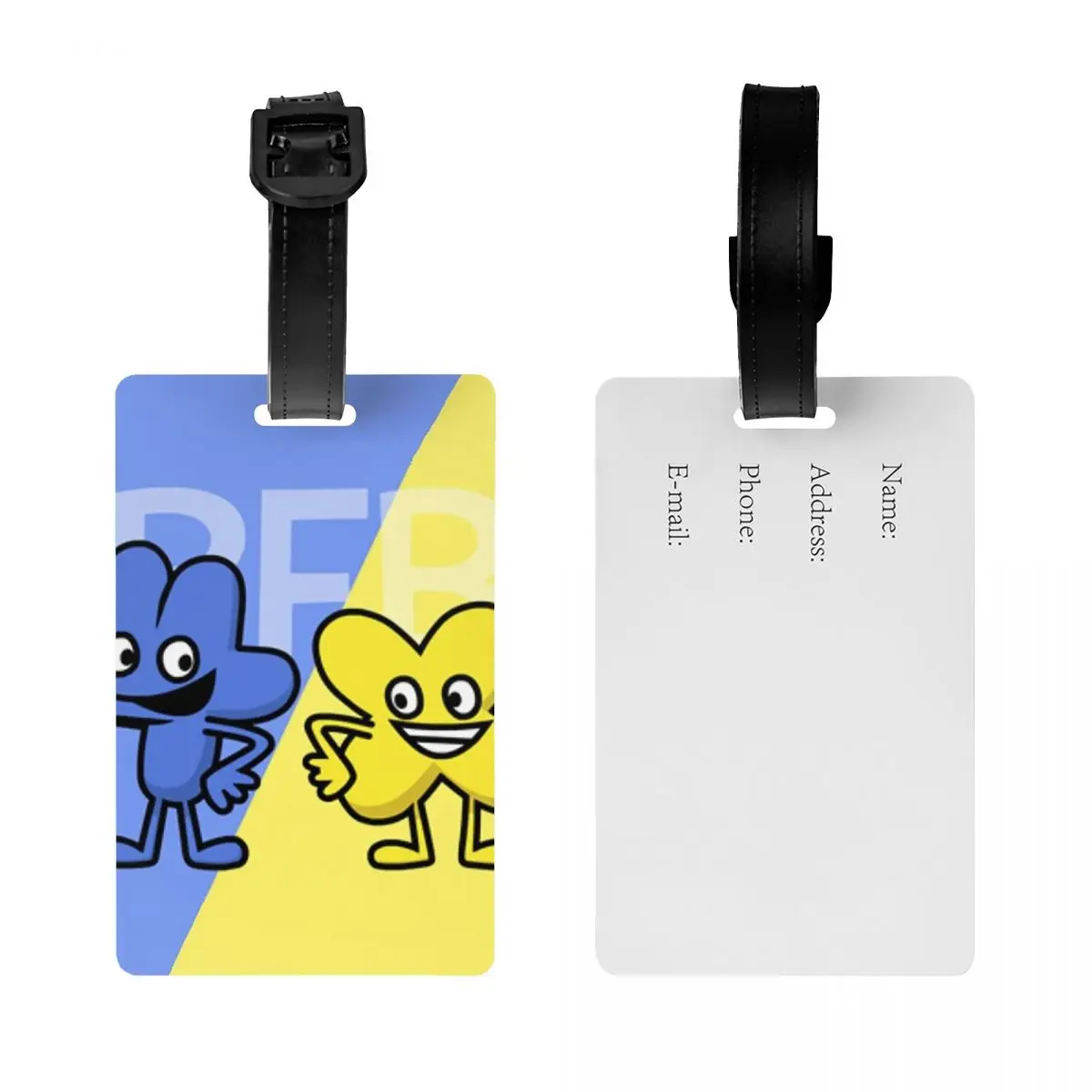 BFDI 4 و X تصميم علامات الأمتعة حقيبة الملحقات السفر المحمولة الأمتعة الصعود علامة التسمية حامل معرف اسم العنوان #2