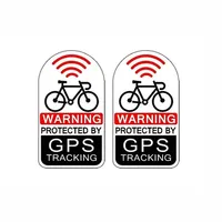 53mm*30mm 2PCs GPS Protected Tracking Warning Sticker Bicycle Bike Theft Prevention