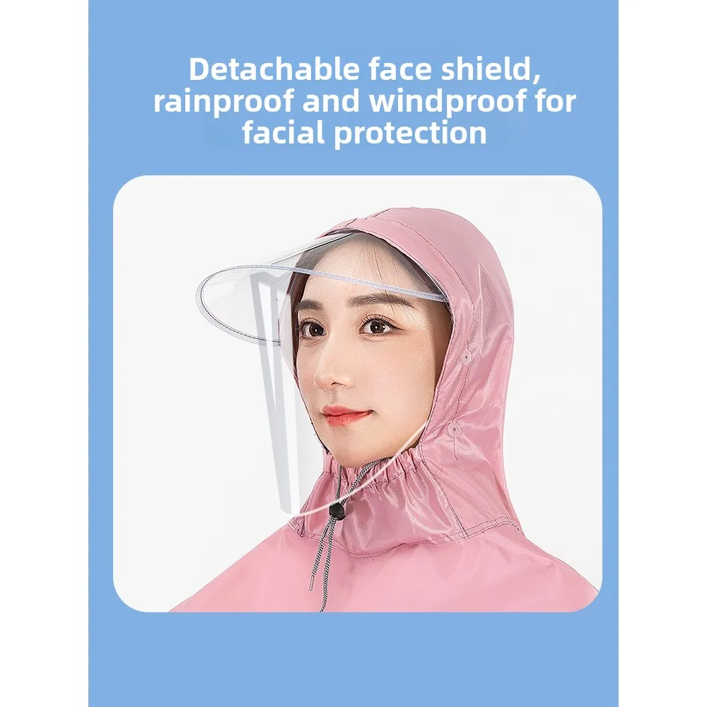 

Утолщенный удлиненный дождевик для мотоцикла, унисекс, на все тело, водонепроницаемый плащ-пончо для взрослых для сильного дождя