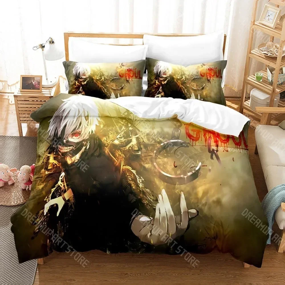 Exquisite 3D Print Anime Tokyo Ghoul Bedding Set Twin Queen King Full Size Single Double Duvet Cover Pillowcase Bed Boys Girls