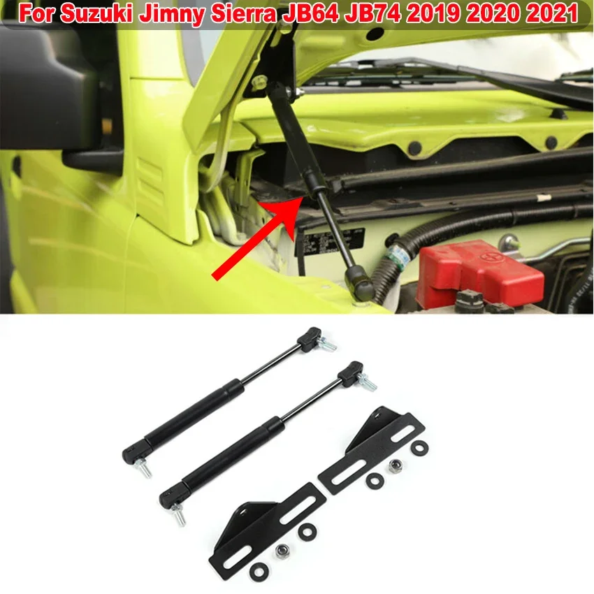 

Front Hood Bonnet Gas Shock Struts Lift Support For Suzuki Jimny Sierra JB64 JB74 2019 2020 2021 Hydraulic Damper Rod Car Tuning