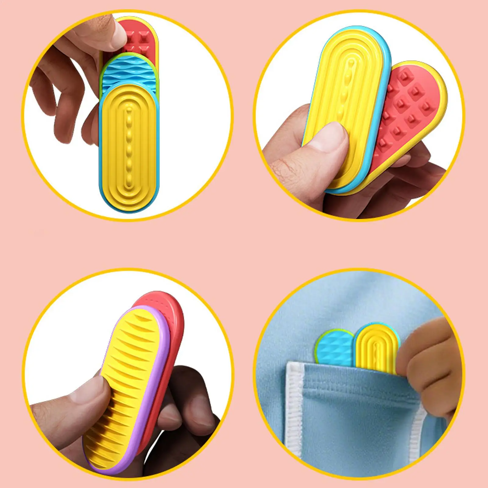 اليد تململ المنزلق لعبة الحسية متعة المغناطيسي 6 قطع الكبار إصبع لعبة انزلاق الحسية للنساء الرجال الأسرة الأطفال بنين بنات