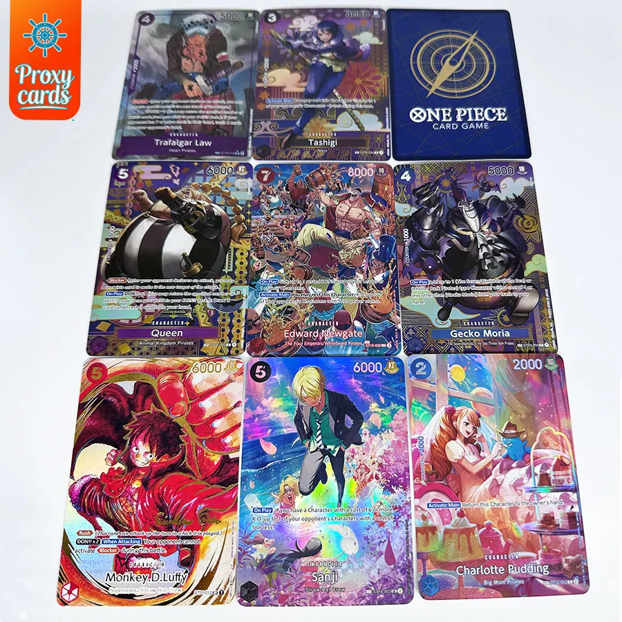 One Piece TCG ST Series Starter Deck Cards Set, Luffy Law Tashigi SP Parallel Anime Collectible Trading Cards