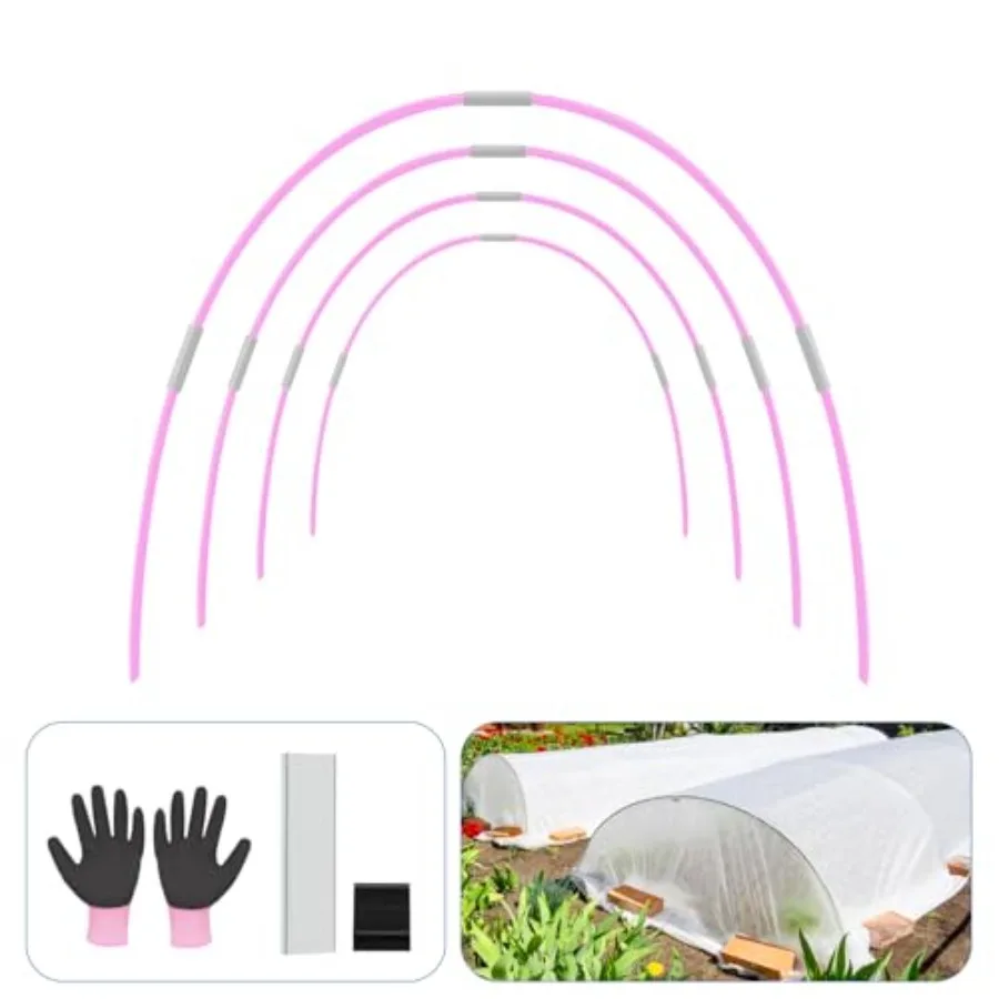 

Garden Hoops, Greenhouse Hoops for 1-3.5ft Wide Raised Bed, 30 Sets of 5.6ft Long Super Bendable Fiberglass Rods, Raised Plante