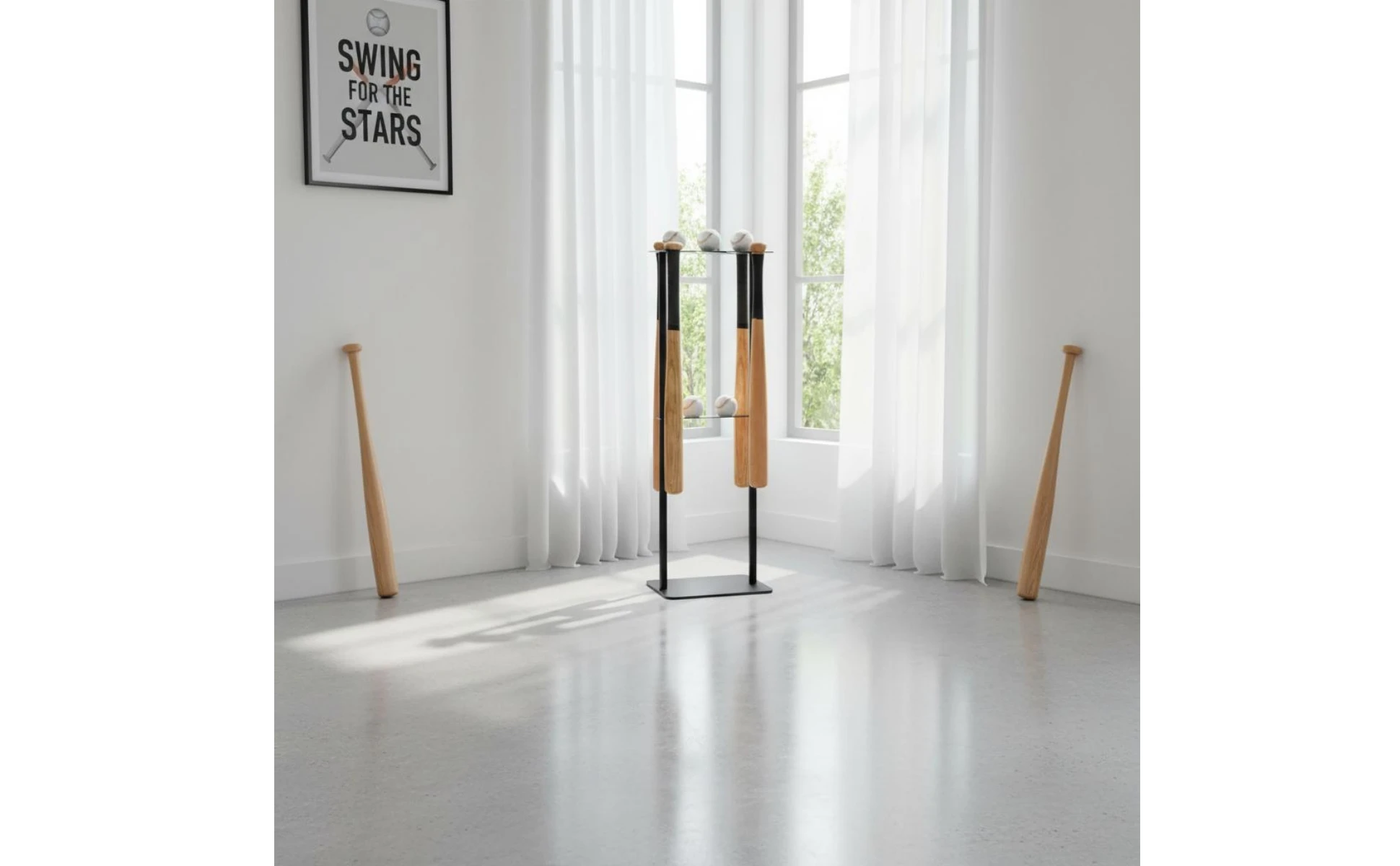 Metal Baseball Display Rack Mobile Baseball Club Storage Rack Floor Club Holder Free Standing Rust Resistant for Home Gym Metal Baseball Display Rack Mobile Baseball Club Storage Rack Floor Club Holder Free Standing Rust Resistant for Home Gym