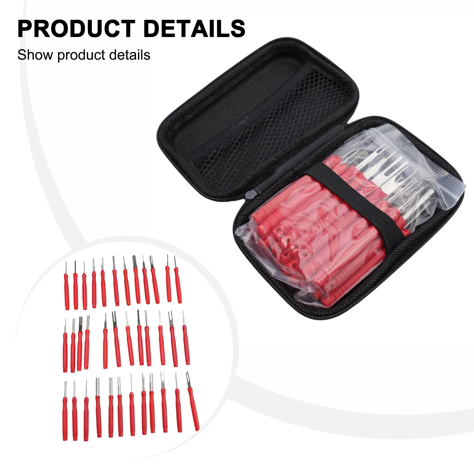 Stainless Steel Terminal Removal Tool Kit 36Pcs Pin Removal Tools Easy and Safe Wire Terminal Removal for Electronic Devices