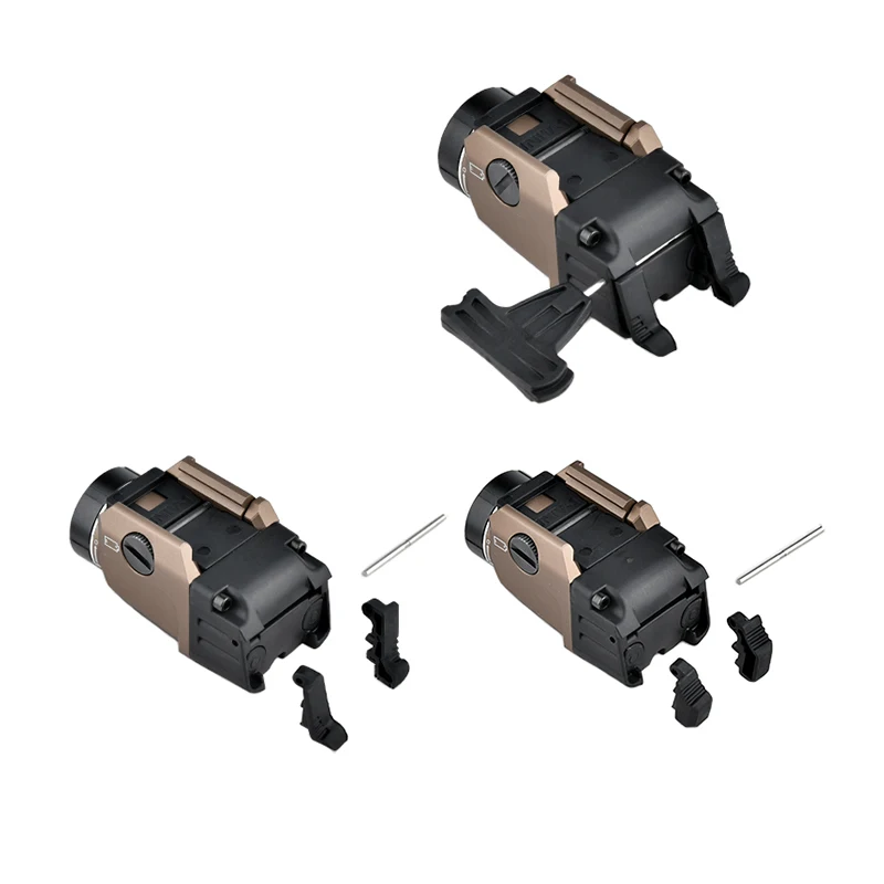 Compact Tactical Flashlight TR-7 X 500-Lumen with High Low Paddle Switches Key Accessory for Airsoft Black Weapon Light Toy GUN