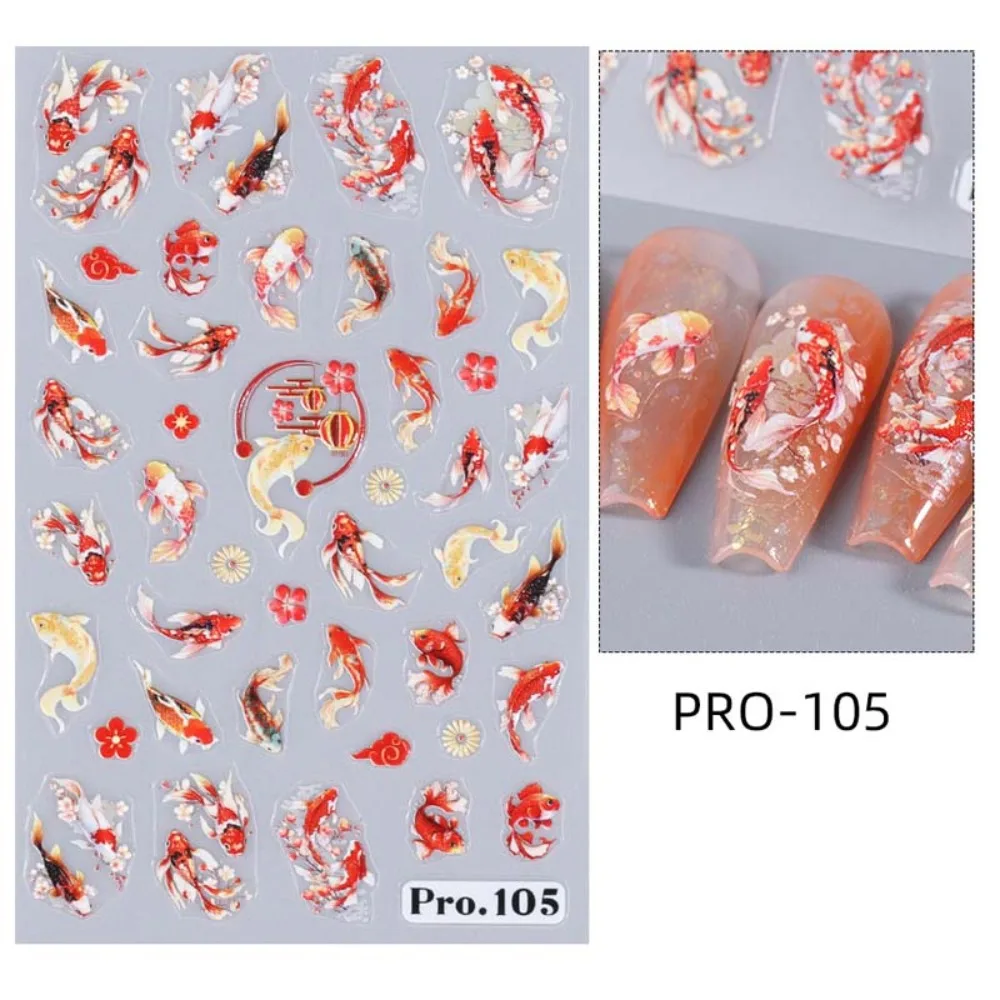 Phoenix Dragon Nail Stickers Nail Accessories Cartoon Dragon Nail Decals Manicure Ornaments Chinese Character