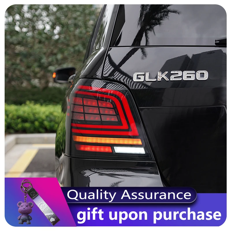 

Пара автомобильных фар для Mercedes Benz 2007-2015 GLK 200 260 300 задние фары ДХО задняя лампа фотоэлемент динамический сигнал поворота Автомобильные аксессуары
