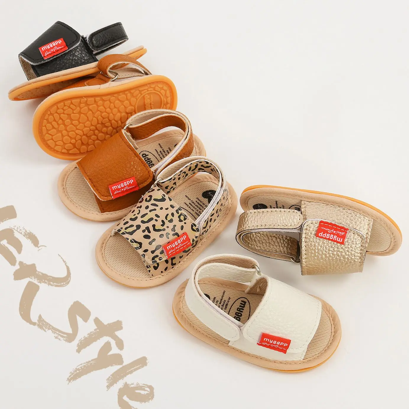 

Kids Sandals Fashion Soft Crib Shoes Anti Slip Summer Toddler Boys Girls First Walker Baby Soft Sole Sandals Shoes