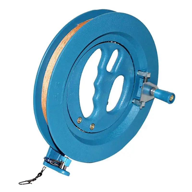 Twisted String Line Outdoor Round Blue Grip Kite Reel Winder Fire Wheel String Flying Handle Tool For Fying Kites