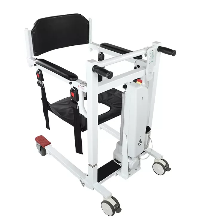 New Product Electric Patient Transfer Lift Commode Toilet Bath Chair with Wheels for Disabled Elderly Moving Wheelchair