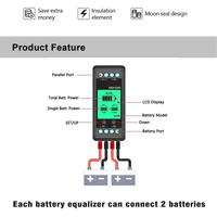 T28C KBX102S Voltage Controller Battery Equalizer Batteries Monitor Balancer Lead Acid Li-Ion Connect Series 24 36 48 60 96 V