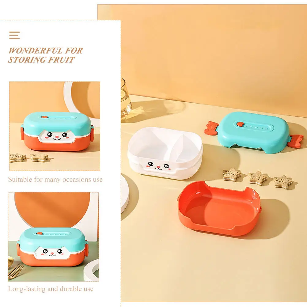 Kids Bento Box Premium Polypropylene Leak-Proof Multi-Grid Portable Food Container for Fruits Snacks Desserts Japanese Style