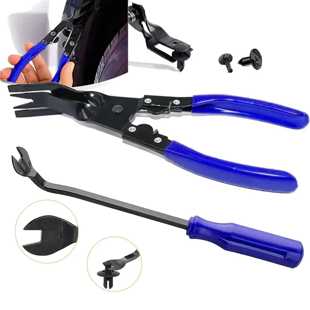 

Car interior clip removal pliers with jaw fastener extractor for dash door panel trim disassembly tool without damage