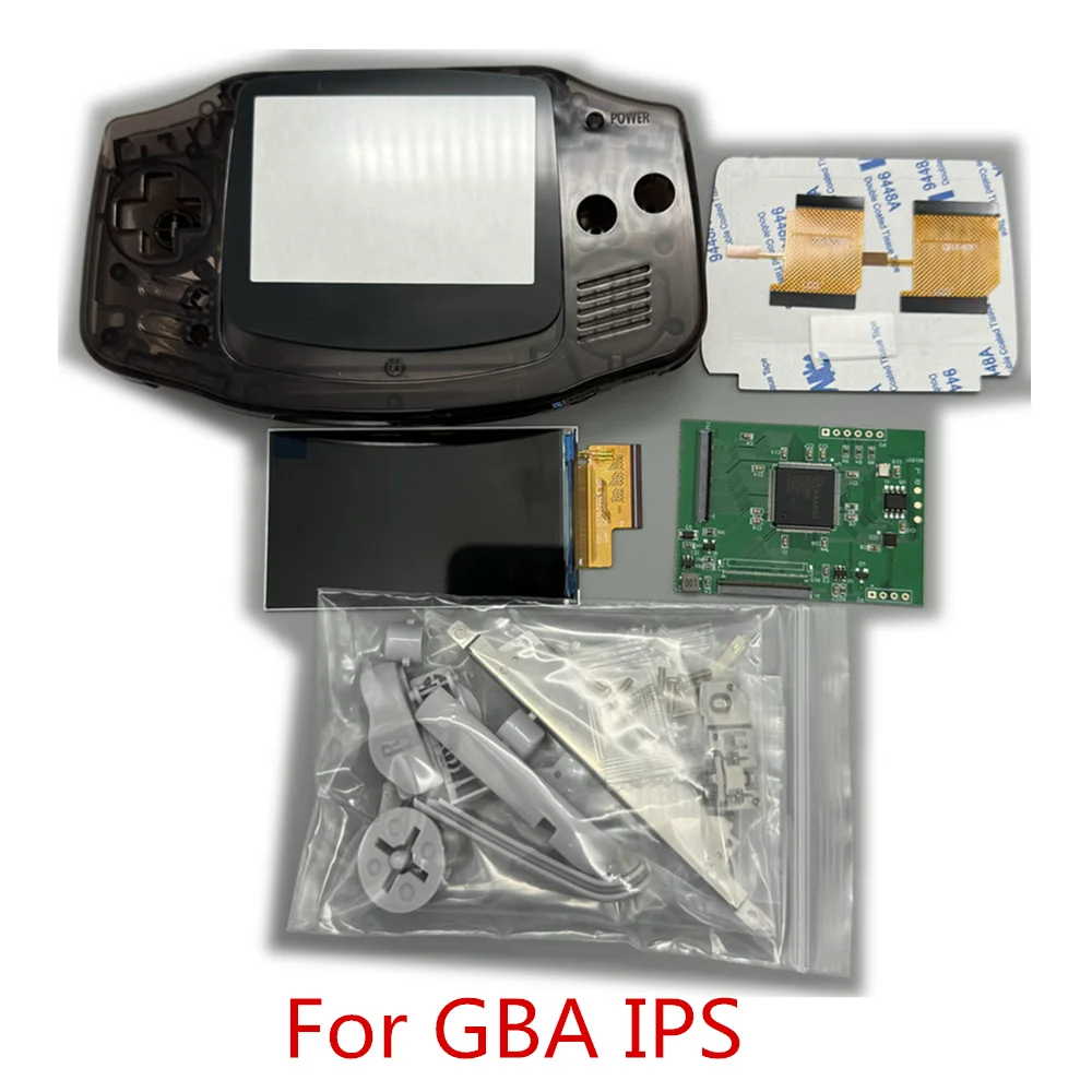 2.9 Inches GBA IPS LCD And New Shell For GBA/Nintendo GAME BOY ADVANCE/Support Pixel Display. No Need To Cut The Shell.