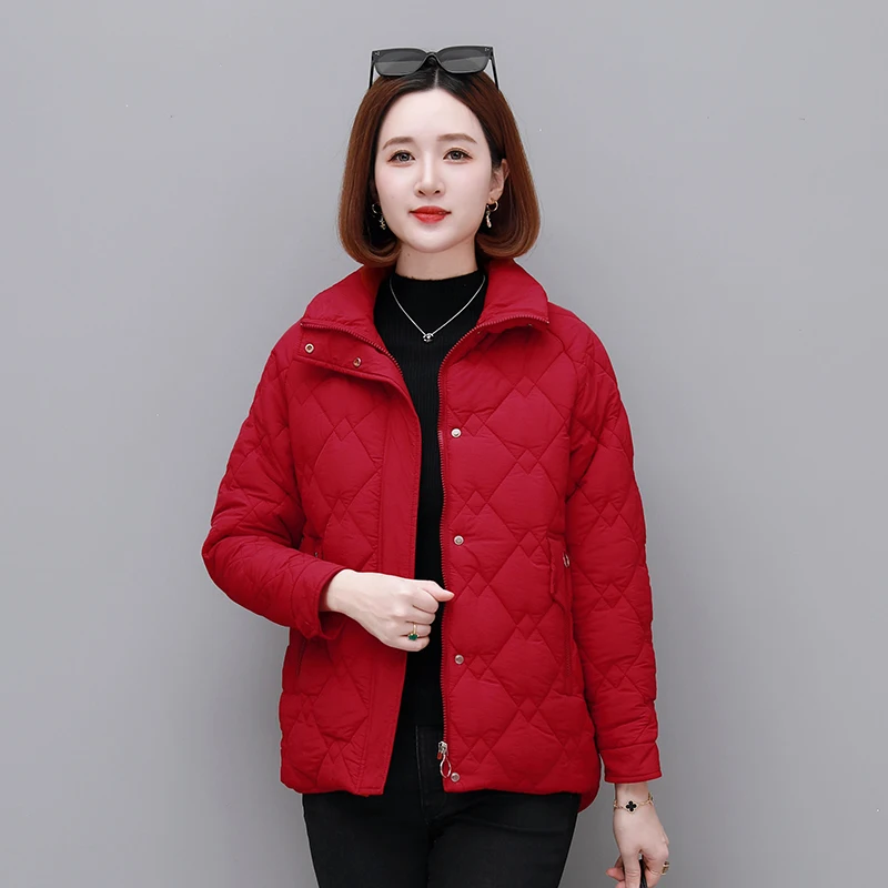 New Women'S Autumn Winter Thick Warm Cotton Coat For Middle-Aged Mothers Fashionable And Versatile Loose Casual Cotton Jacket