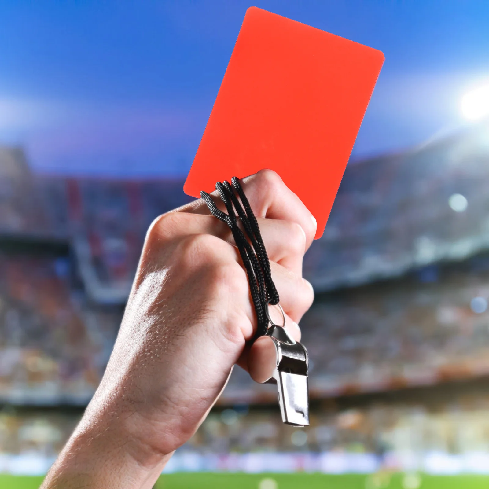 Football Match Referee Red and Yellow Card Whistle Set Portable Wallet Standard Soccer Cards Pvc Judge