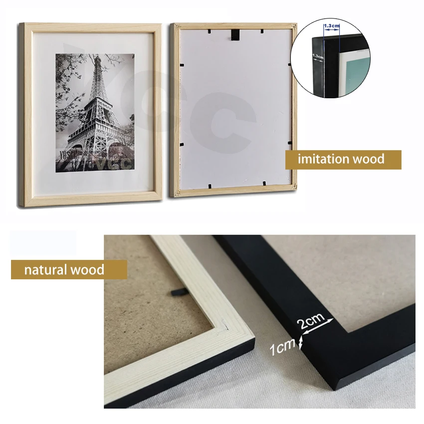 14/19Pcs Photo Frames For Pictures Wall Picture Frame Wooden Frame For Wall Hanging Photo Decor Wedding Party Home Decoration