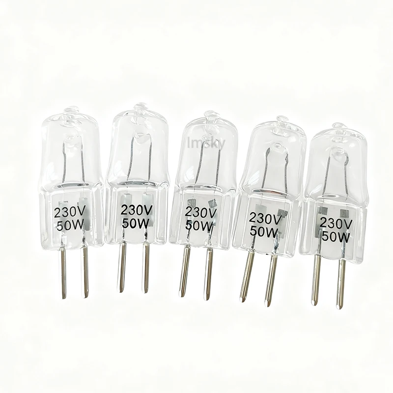 2pcs 5pcs 10pcs 20pcs G5.3 220V 20W 35W 50W 70W 75W Base Halogen JC Type Bulbs Light Lamp Bulb Yellow Light