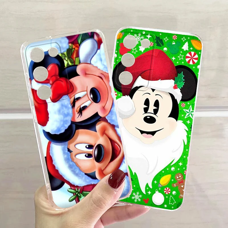 Disney Mickey Mouse Christmas For Samsung A53 A52 A54 A13 A12 A32 A71 A33 A73 A72 A51 A23 A21S 5G Transparent Phone Case