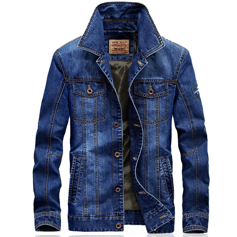 

Retro Denim Jacket Men Spring Autumn Vintage Mens Cowboy Motor Jackets Single Breasted Coat Chaquetas Hombre Plus Size 6XL