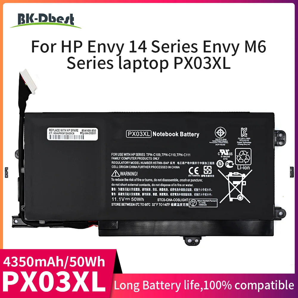 

BK-Dbest Factory Direct Supply High Quality Replacement Laptop Battery PX03XL For HP Envy 14 Series Envy M6 Series Laptop PX03XL