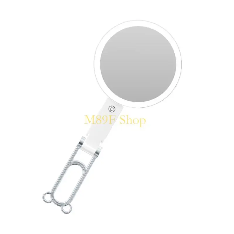 M89F Foldable LED Cosmetic Mirror With 5X10X30X Magnifier Memory Function 360°Rotate