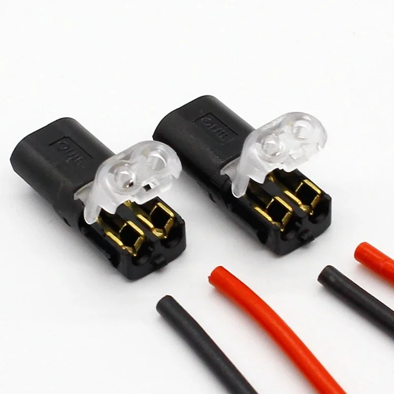 10pcs 2 Way Spring Connector wire with no welding no screws Quick Connector 2p cable clamp Terminal Block Easy Fit for led strip