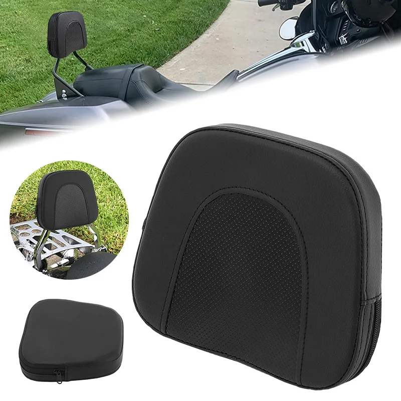 

Motorcycle Universal Rear Passenger Cushion Pad Black Backrest Sissy Bar For Harley Chopper Touring For Honda For Suzuki