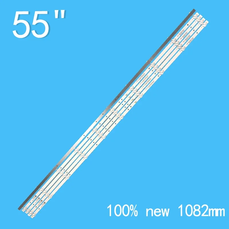 LED Backlight strip 10 LAMP Voor Sanyo 55 "TV 55CE1810D2 55BS3700 55S3700 CNC J55U916 CRH-K55K 6003030 T0510L6C1 JLD 55051330 -114BC