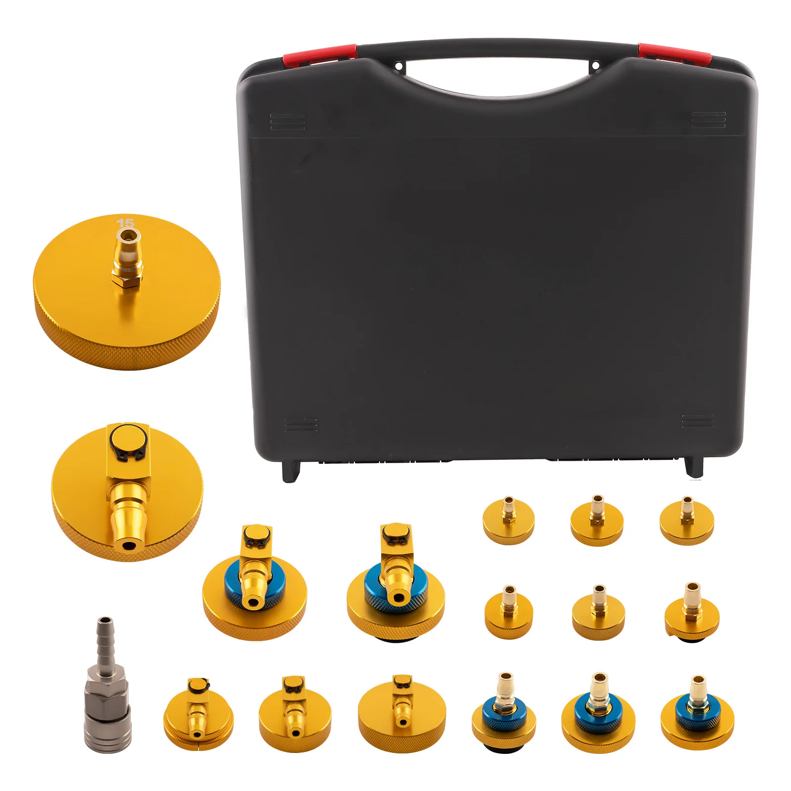 

Brake Fluid Bleeder Adapter Kit 17PCS Master Cylinder Bleeder Tool Kit Coupler