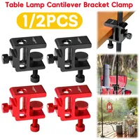 2pcs Table Lamp Cantilever Bracket Clamp Adjustable Light Stand Pole Table Clamp Clip for Outdoor Camping Lantern Camera