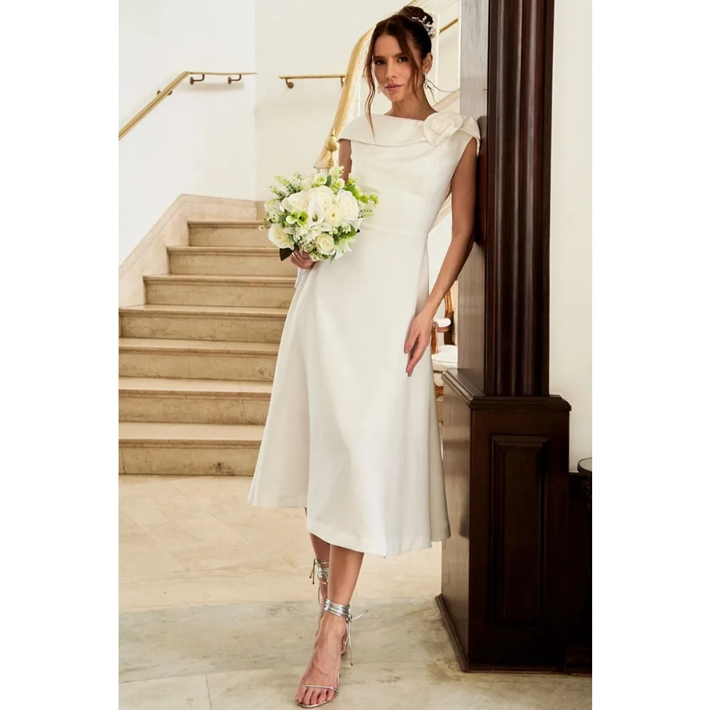Customized 3D Flower Mother of Birde Dresses 2026 Women‘s Wedding Party Attire A Line Long Dress Elegant Evening Dress Midi Gown
