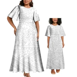 Promotion Price Wholesale Custom Polynesian Elei Tribal Family Matching Set Clothing Tonga Puletasi Kids