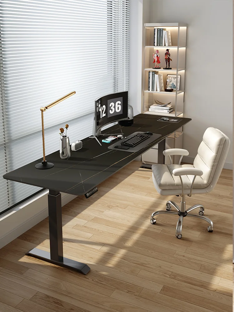 Rock board electric , home computer table, standing work , office learning dual motor intelligent desk