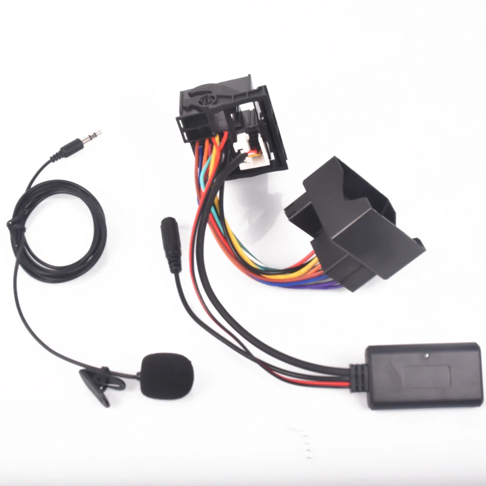 for Audi A4 B7 ( 2005-2008) TTs TT A8 R8 A3 with Quadlock Radio Harness Plug Microphone Handsfree Bluetooth 5.0 AUX Adapter view 3