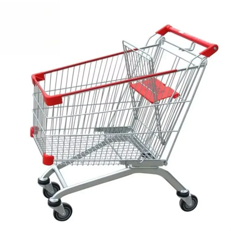 

European grocery supermarket shopping cart trolley