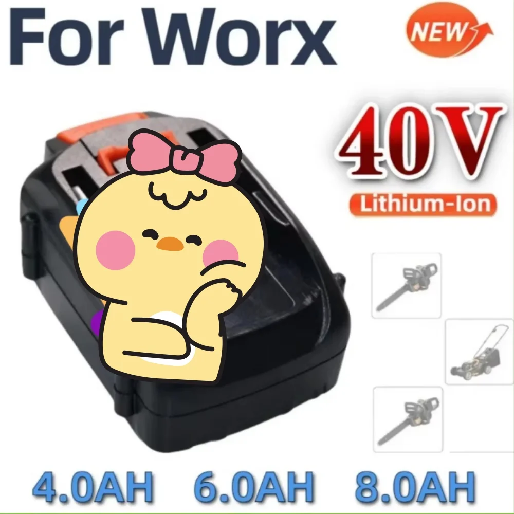 

For WORX 40V Replaceable Lithium-Ion Battery WA3580 4000mah/6000mah/8000mah Tool Battery 100% Original New