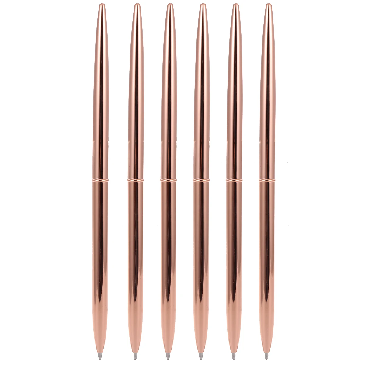 

6 шт. металлическая шариковая ручка с двойной головкой, вращающаяся легкая ручка с синими чернилами для школьных канцелярских принадлежностей, элегантный дизайн