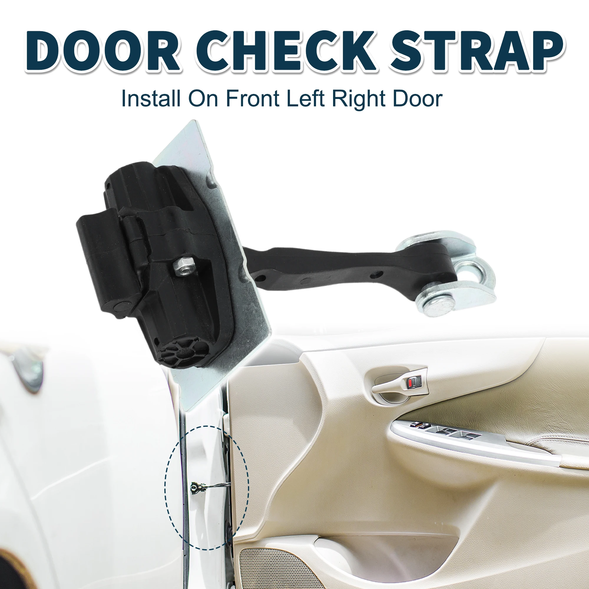 

UXCELL Door Check Strap Stopper Limiter for Citroen C4 Picasso II 2013-2021 9676345180 Front Left Right Door Check Bracket